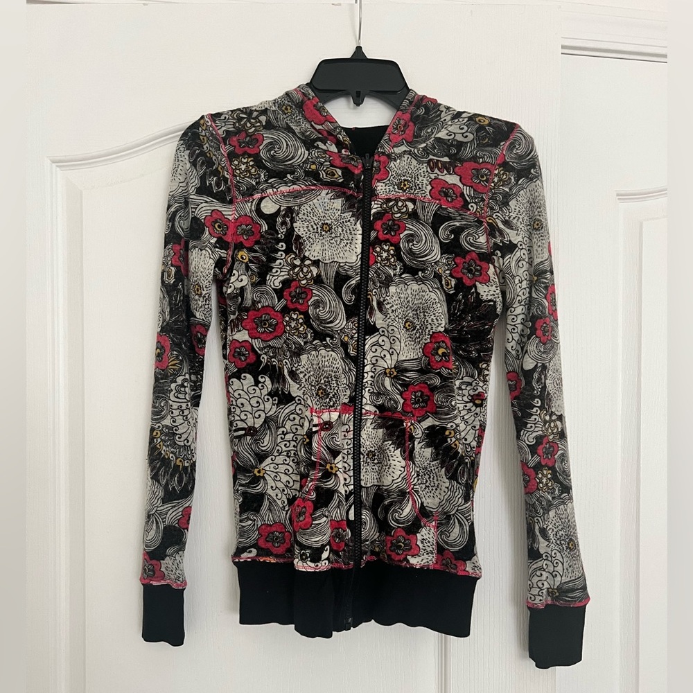 Free people reversible zip up hoodie. Size Small